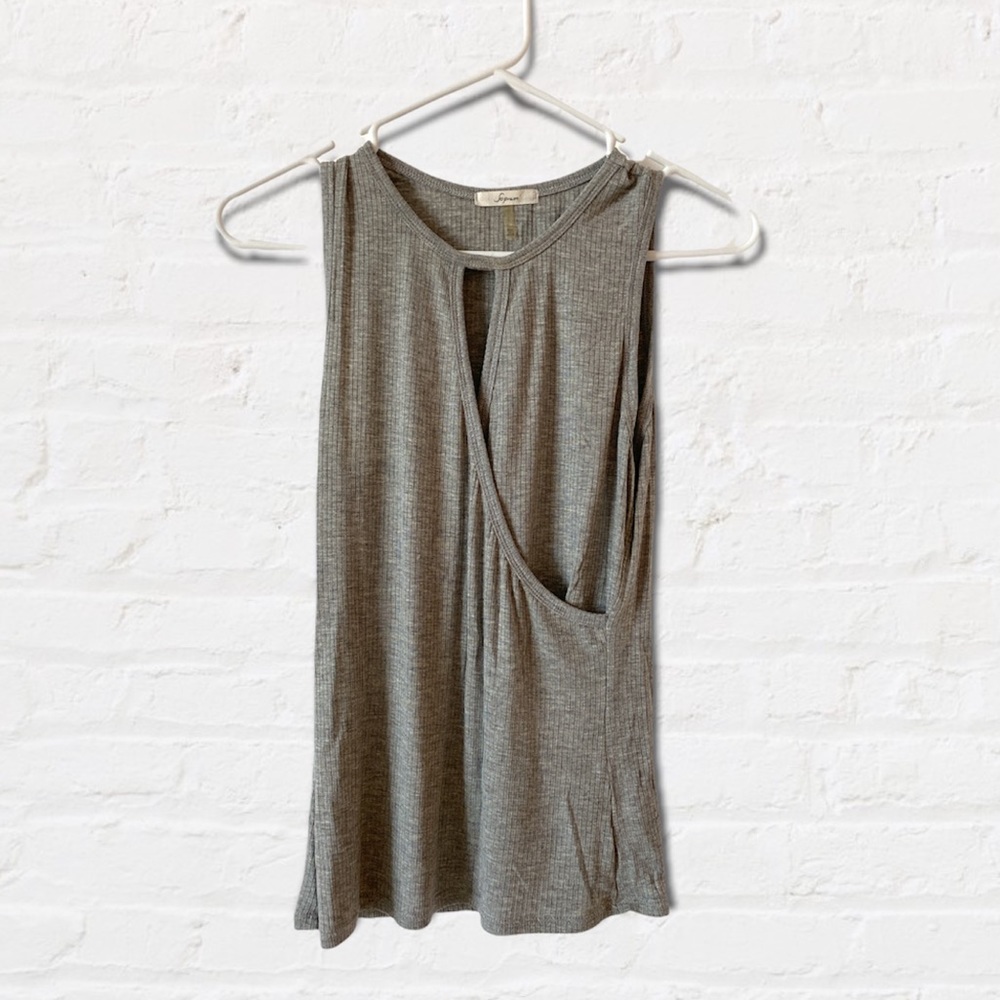 Gray‎ ribbed key hole tank